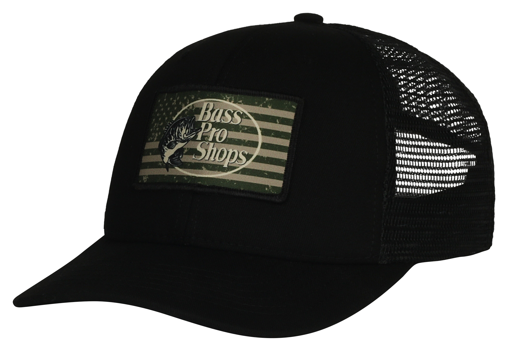 Bass Pro Shops Flag Logo Patch Mesh-Back Snapback Cap | Bass Pro Shops